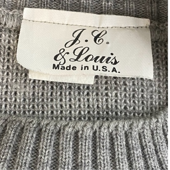 Vintage 90’s Bow Themed Sweater Gray White Bows Size XL - Picture 6 of 7